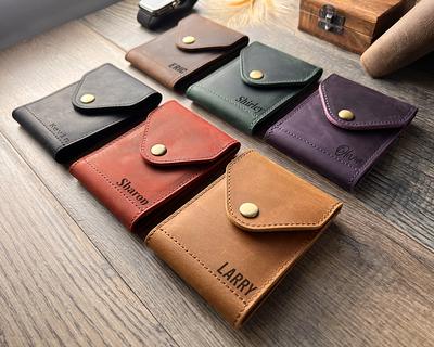 FOUSIVOU Credit Card Holder for Women Small Leather Card Case