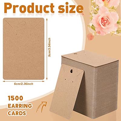 1500 Pcs Earring Cards Earring Display Cards Jewelry Cards for Selling Earring  Card Holder Earring Card Display for Necklace Jewelry Small Business  Packaging Supplies, Kraft Color, 2.4 x 3.5 Inch - Yahoo Shopping