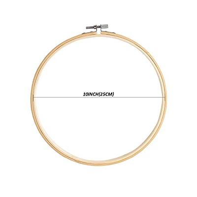 Bivethoi 3 PCS Embroidery Hoops, 10 Inch Round Cross Stitch Hoop Frame  Imitated Wood Embroidery Circle Ring for Display Sewing Projects Hanging