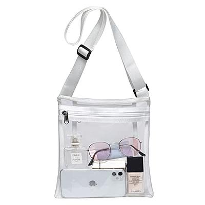 WJCD Clear Bag Stadium Approved PVC Concert Clear Purse Clear Crossbody  Purse Bag clear bags for women,With front pocket