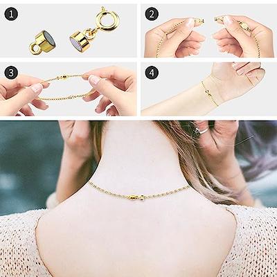 Stainless Steel Double Opening Shortener Clasp Necklace Clasp and Closures  Opening Lock Charm Clasp Bracelet Connectors Extender for Jewelry Making