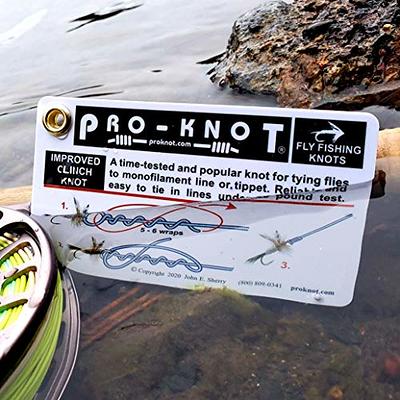 Pro-Knot Fly Fishing Knot Cards - Waterproof Knot Cards With 12