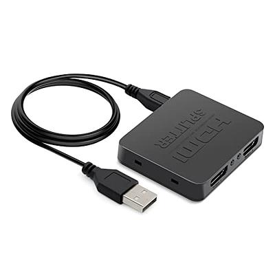 hybite 1x2 HDMI Splitter 2 Ports, HDMI Splitter 1 in 2 Out, Supports 3D 4K  x 2K 30HZ Full HD 1080P, Support Four TVs or Multi Monitor Adapter at Same