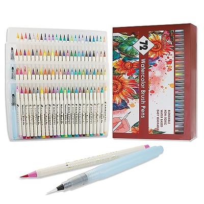 Gift Box : 48 Premium Watercolor Brush Pens, Highly Blendable, No Streaks, Water Color Markers