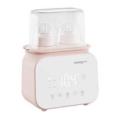 Bottle Warmer For Baby, Double Bottels Milk Warmer 9 in 1 Fast Food Heater  & Defrost BPA-Free with Appointment, LCD Display, Timer & 24H Temperature