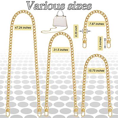 Gondiane 4 Sizes Flat Purse Chain Strap Crossbody Bag Replacement Strap  with Metal Buckles(47.2/31.5/15.7/7.9 Inches, Gold) - Yahoo Shopping