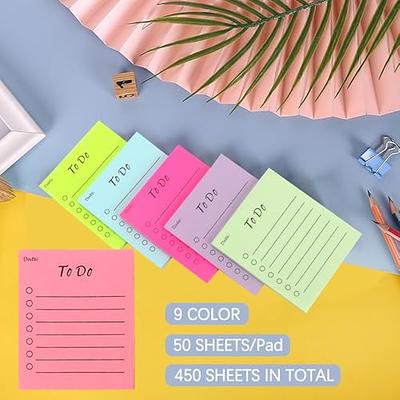 Skycase Sticky Notes, 9 Pads Colored Lined Sticky Notes,3x3.5 inch