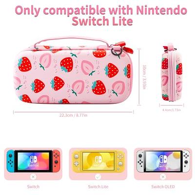 GLDRAM Strawberry Case for Nintendo Switch Lite, Pink Cute Travel Carrying  Case for Switch Lite Accessories Bundle with Soft Protective Cover, Screen  Protector, Thumb Caps & Shoulder Strap for Girls - Yahoo