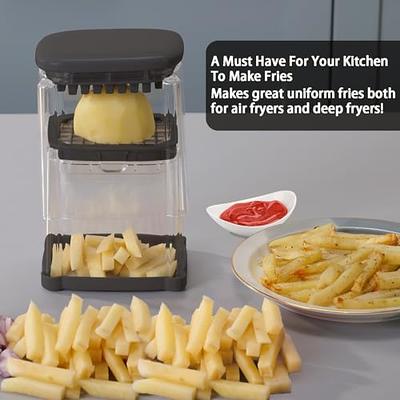 Geedel French Fry Cutter Maker, Potato Fry Cutter, Potatoes Slicer Cutter Red+Black