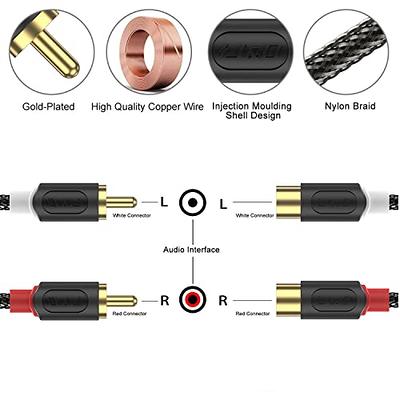 3.5 mm TRS Male to 6.35 mm TRS Male Stereo Audio Cable with Nylon Brai –  J&D Tech