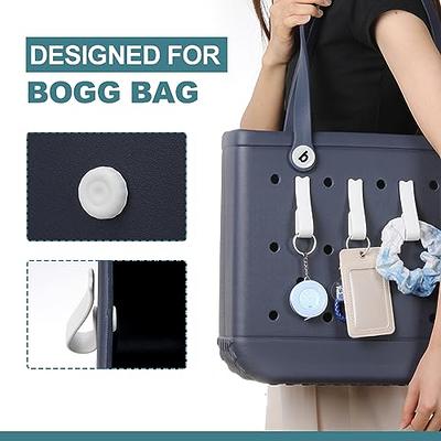 MKISWIN 3.9 Alphabet Letter Charms for Bogg Bag Accessories Decorative & 1  PCS Keychain Holder Compatible with Beach Tote Bag Rubber Bogg Bag Charms