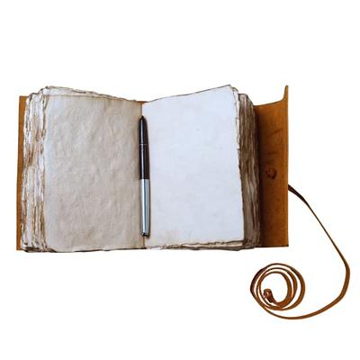 Handbound Leather Sun Journal Paper Writing Notebook book of shadow Spell  Book