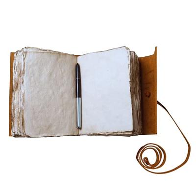 Handcrafted Vintage Leather Journal with 200 Antique Paper Sketchbook  Notebook