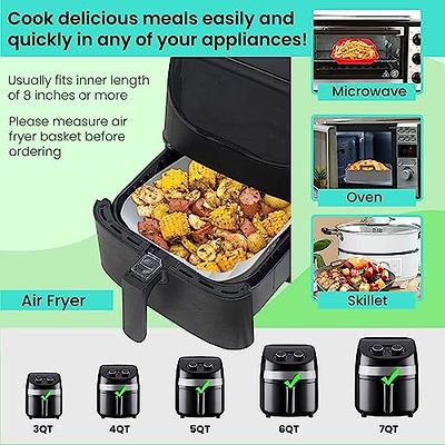 Air Fryer Silicone Pot - Air Fryer Oven Accessories - Replacement for  Flammable Parchment Liner Paper - No Need to Clean the Air Fryer (Top: 6.3