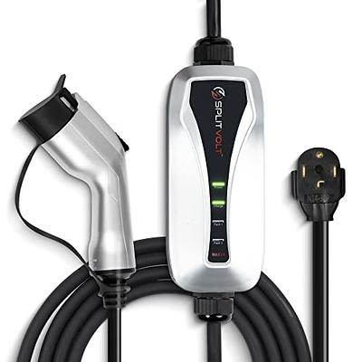 Level 2 EV Charger, Portable EV Charger Station, 13A/16A/25A/32A Djustable,  Electric Car Charger Adapter Electric Vehicle Charger with Type 1 & NEMA  14-50 Plug for SAE J1772 Standard EV Cars, 21FT 
