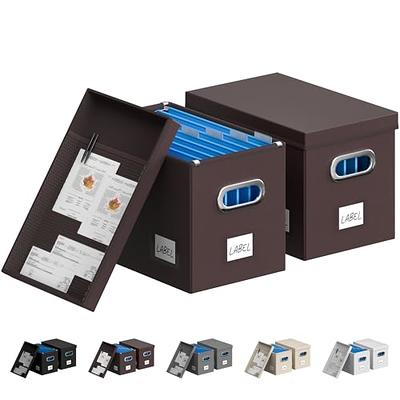 LevTex Pebbled Large Foldable File Storage Box