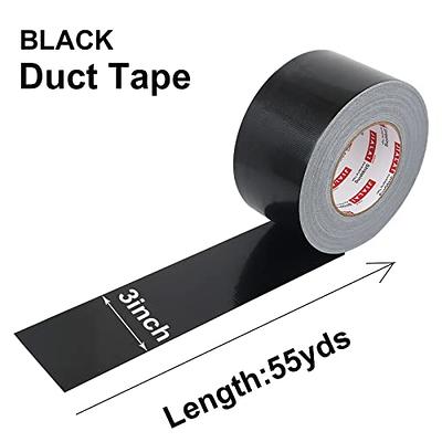 Black Duct Tape Heavy Duty - 1.88 in 50 YDS Waterproof No Residue Tearable  Large Max Strength Adhesive Duct Tape for Outdoor Use,Multi Purpose Home  Repair,Industrial Professional Fix 1 Roll: : Industrial