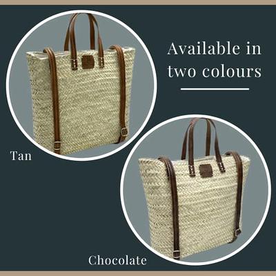 Magnolia Handmade Cane Woven and Leather Tote