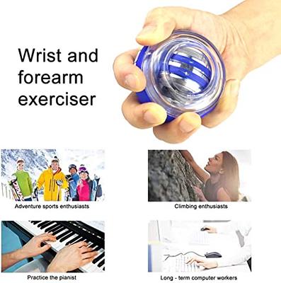 Self-Starting Wrist Gyro Ball Forearm and Grip Trainer Blue Color