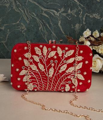 Fashion cheap red designer clutch bag