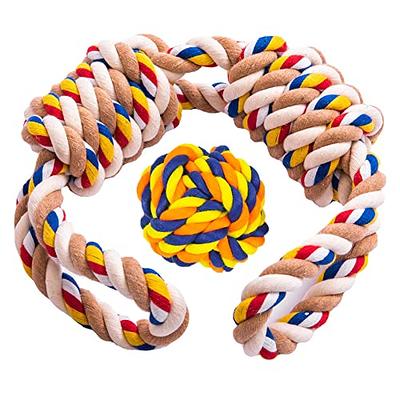 Yipetor Durable Dog Chew Toys 6 Pack, Cotton Rope Rubber Balls Chew To –  KOL PET