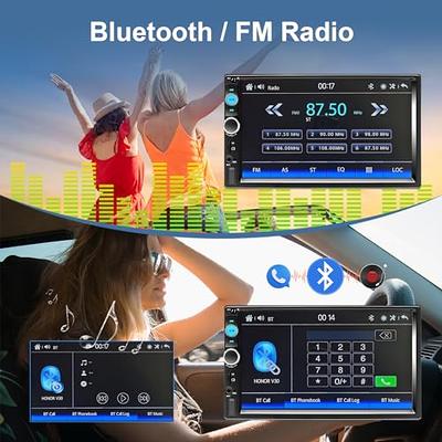 Podofo 2 Din 7'' Car Stereo with Apple Carplay Touch Screen Car