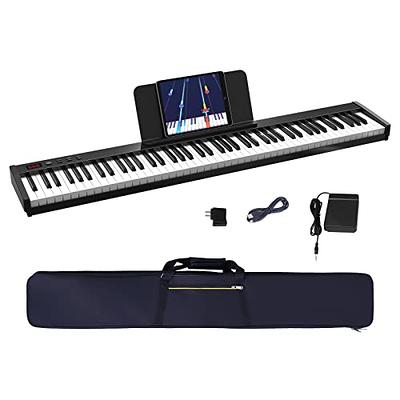 KONIX 88 Key Digital Piano Electric Keyboard Foldable Full Size Lighted  Gifts US
