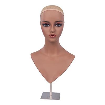 L7 MANNEQUIN Realistic Mannequin Head with Shoulders Plastic mannequin Heads  for Wigs Earrings Hat Sunglassess Display - Yahoo Shopping