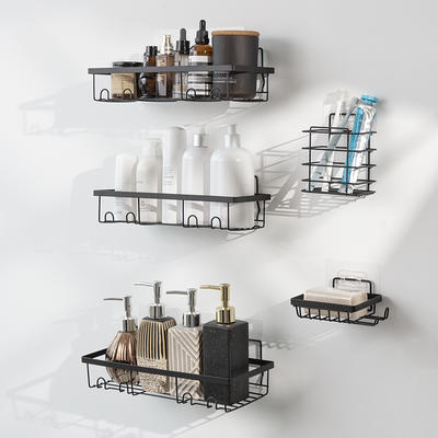 Posyla Shower Caddy, Bathroom Shower Organizers, Black Shower Shelves for  Inside Shower with Soap Caddy & Toothbrush Holder, Stainless Steel Wall  Rack