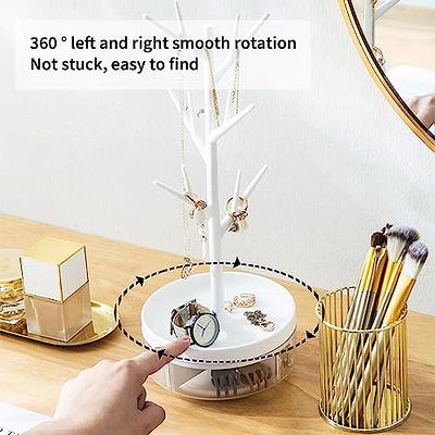 Keychain Display Stand Rotating 2 Tier Necklace Stand Organizer Space Save