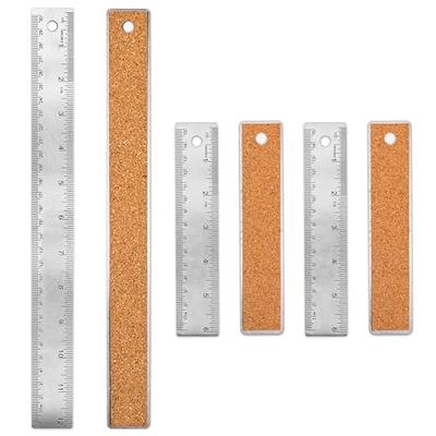 Stainless Steel Ruler 12 Inch + 6 Inch Metal Rulers