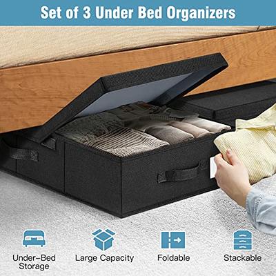 1pc Extra Large Capacity Storage Bag, Clothes Storage Box, Foldable  Wardrobe, Storage Box, Durable Handle, Thick Fabric, Suitable For Blankets,  Quilts, Bedding, 50 L (Black),Large Storage Bags, Closet Organizers And  Storage, Clothes