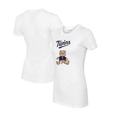 Minnesota Twins Tiny Turnip Girls Toddler Girl Teddy Fringe T-Shirt - White