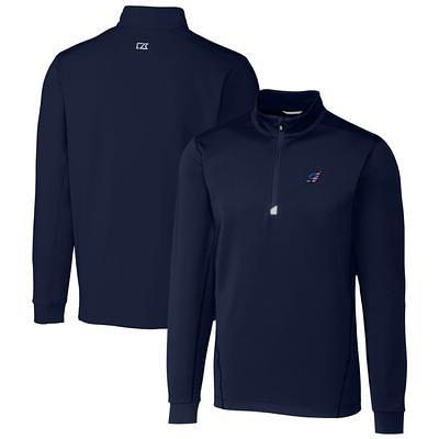 Women's Milwaukee Brewers Cutter & Buck Navy DryTec Traverse Stretch  Quarter-Zip Pullover Top