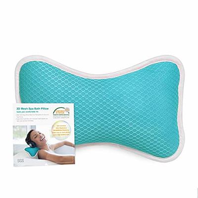 Full Body Bath Pillow, Bath Pillows for tub with Mesh Washing Bag & 21  Non-Slip Suction Cups, Spa Bathtub Pillow for Head Neck Shoulder and Back  Support - 5D Air Mesh 