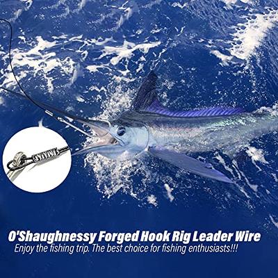 Saltwater Fishing Hook Rigs,Steel Leaders Long Shank Hook for Surf