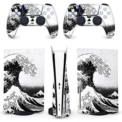 TASLAR PS5 Skin Protective Wrap Cover Vinyl Sticker Decal Durable,  Bubble-free for Sony Playstation 5 Disc Edition Console / 2 Controller  Skins Set (Black) : : Video Games