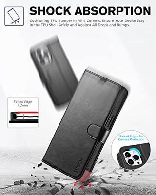 FYY Wallet Case for iPhone 14 Pro Max Case Compatible with MagSafe,PU Leather Phone Case Flip Folio Protective Shockproof Cover With[card Holder]