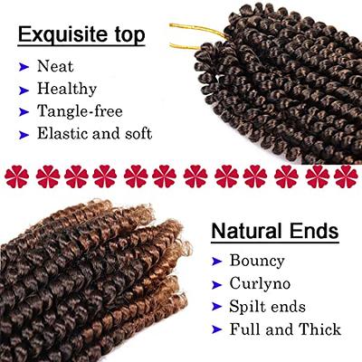 Pre-twisted Passion Twists Synthetic Crochet Braids Pre-Looped Spring Bomb Crochet Hair Extensions Fiber Fluffy Curly Twist Braiding Hair 18 inch T27