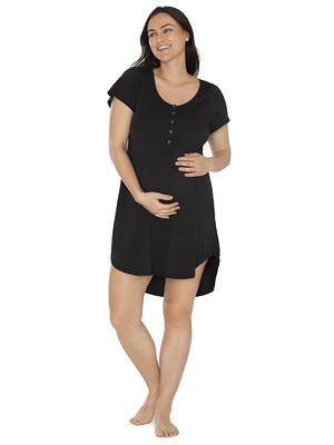 Joyspun Women's Maternity Nursing Chemise Dress, Sizes S to 3X 