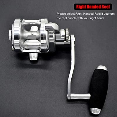 CAMEKOON Levelwind Casting Reel Right-Hand Trolling Saltwater Freshwater  Fishing