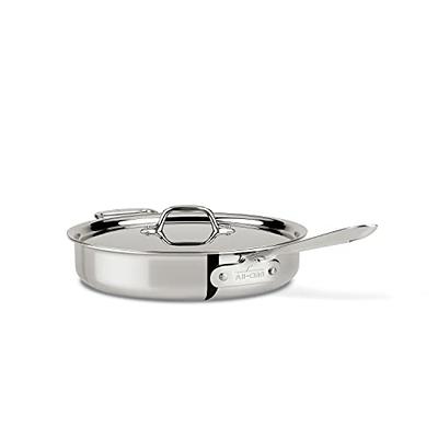 ROYDX Stainless Steel Skillet Saute Pan, 5 Quart Tri-ply Nonstick