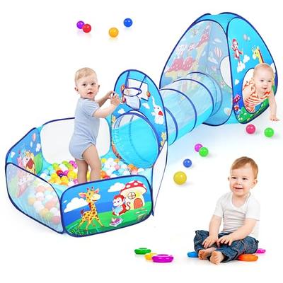 3 in 1 Kids Play Tent for Toddler with Baby Ball Pit and Play