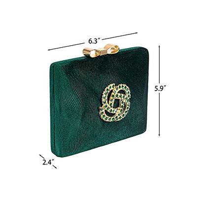 Buy Emerald Green Velvet 5.5 Inch Sew in Frame Vintage Style Clutch Bag  Online in India - Etsy