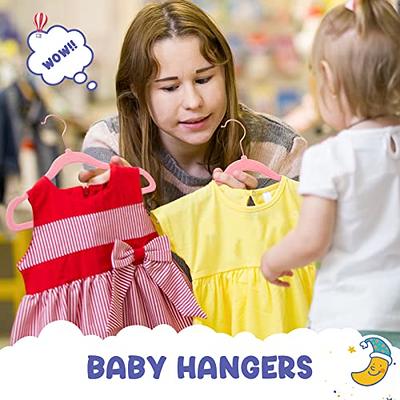 HOUSE DAY Velvet Baby Hangers for Closet, Kids Hangers Velvet 60 Pack, Non  Slip Toddler Hangers 11.8 Inch, Cute Baby Clothes Hangers, Childrens