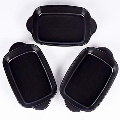 matte black white ceramic bakeware set