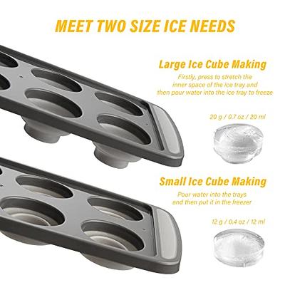 Ice Cube Trays 4 Pack, Easy Release & Flexible 10-Ice Cube Tray