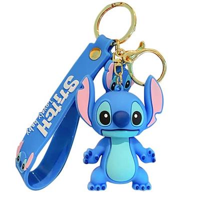 EMISOO Stitch Merchandise Stuff Gift Set for Girls, Stitch Anime Cartoon Drawstring Bag, Keychain Lanyard, Badge Card Holder, Bracelets, Necklace