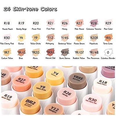 corot 24pcs Skin Tone Drawing Markers Set,Alcohol Based Blender, Fine and  Broad Tips,Art Paint Pens Markers for Painting, Illustration, Portrait,  Comic Coloring - Yahoo Shopping
