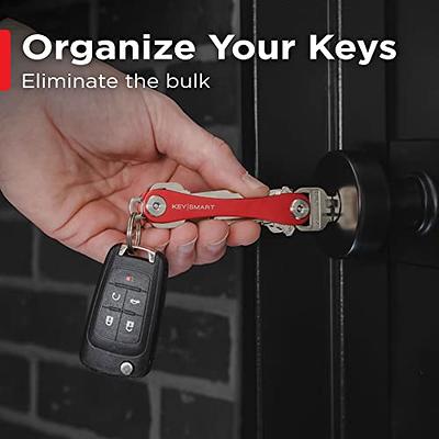 KeySmart Key Holder for Keychain Key Ring - Compact Key Organizer Key Chain  Key Case, Minimalist Pocket-Sized EDC Keychain, Loop Piece for Car Fobs